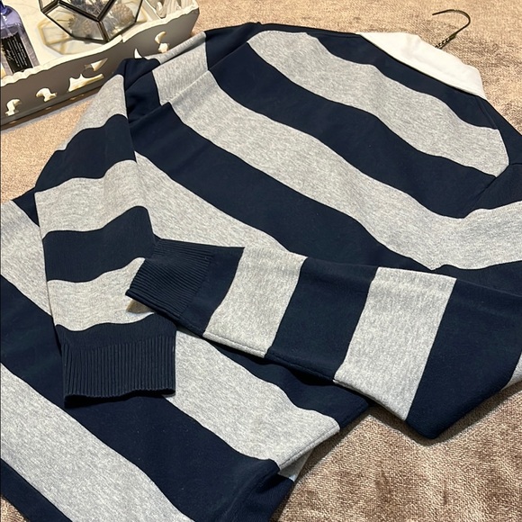 Michael Kors Men's Long Sleeve Striped Polo Shirt-  X-Large - Picture 8 of 8